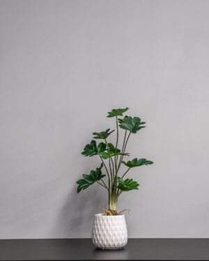 Konstgjord Philodendron krukväxt – med Keramikkruka - 60 cm Höjd 6 Konstgjord Philodendron krukväxt