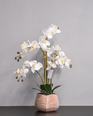 Konstgjord Orkidé 40 * 60 cm – Vita Blommor - Bild 3